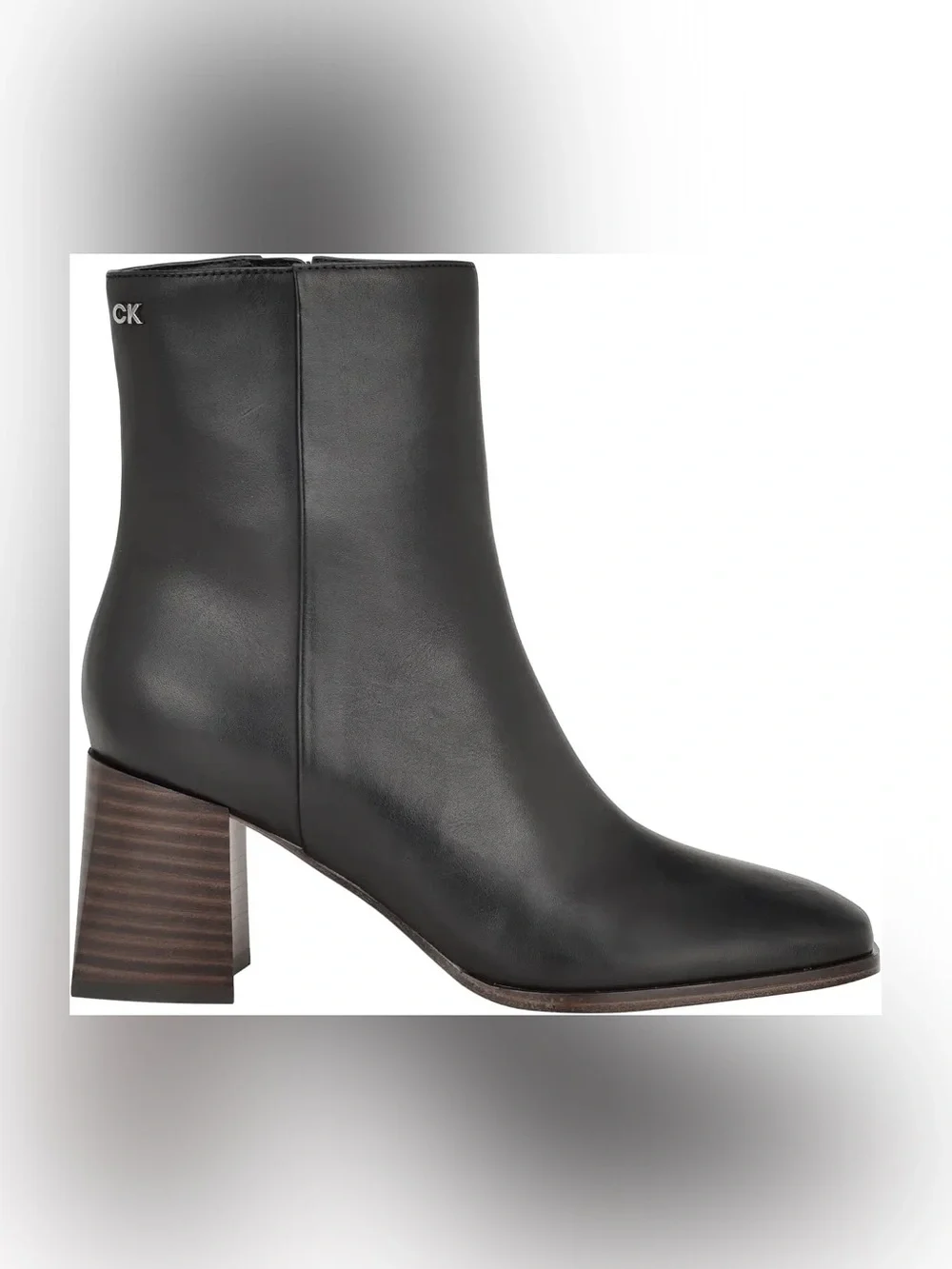 Calvin klein broma black leather ankle boots nib sz 9.5 m